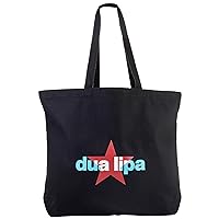 Dua Lipa Official Merch Tote Bag, Black