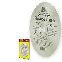 IVY Classic 35031 Swift Cut 7-1/4-Inch 140 Tooth Plywood & Veneer Cutting Circular Saw Blade with 5/8-Inch Diamond Knockout Arbor, 1/Card, Silver