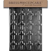 Dress My Cupcake Chocolate Candy Mold, Bite Size Crosses by Dress My Cupcake