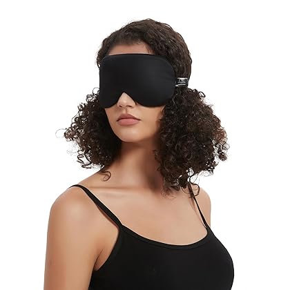 Alaska Bear Sleep Mask Silk Cover - Eye Contour Built in No Pressure - Handmade, Upgrade Over Conventional 