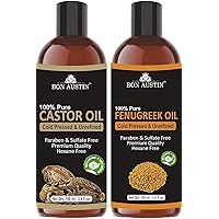 Bon Austin Premium Castor Oil & Fenugreek Oil Combo Pack of 2 Bottles of 100 ml(200 ml)