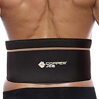 Copper Joe Back Brace for Lower Back Pain Relief, Back Support Belt Men and Women With Adjustable Black Velcro Lumbar Support Belt for Sciatica (Large/X-Large)