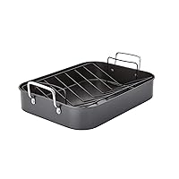 Chicago Metallic Non-Stick Roasting Pan, 12-Inch-by-16-Inch, Gray