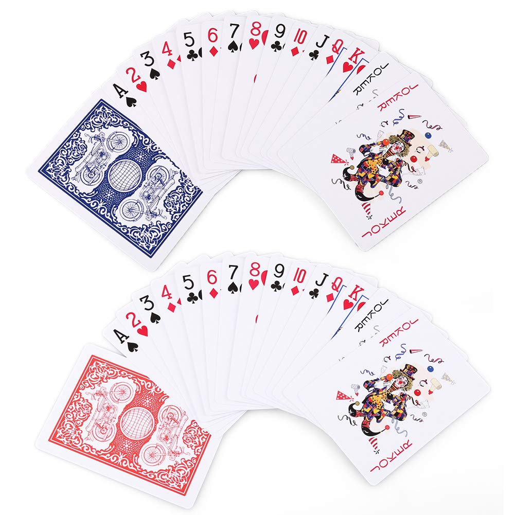 LotFancy Playing Cards, 12 Pack, Decks of Cards Bulk, Poker Size, Standard Index, for Blackjack, Euchre, Canasta Card Game, 6 Blue and 6 Red, Casino Grade