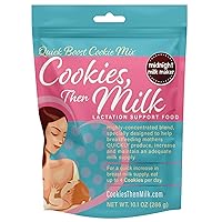 COOKIES, THEN MILK Quick Boost Lactation Cookies Mix with Oats, Pumping & Breastfeeding Supplement Support for Breast Milk Supply, Lactation Support Cookie Mix, Midnight Milk Maker