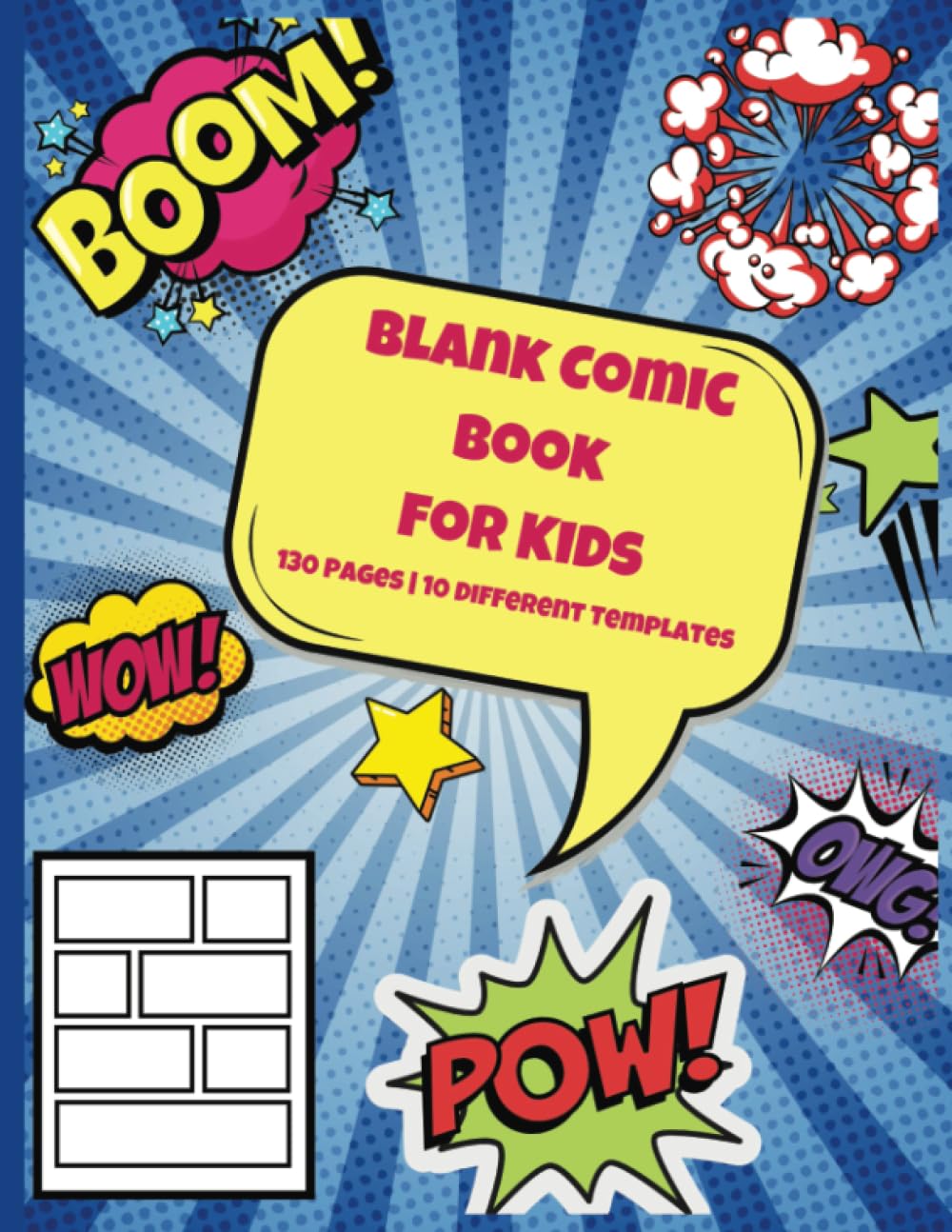 Unleash Creativity with our Blank Comic Book for Kids - 130 Pages, 10 Templates, 8.5 x 11 Inches (German Edition)