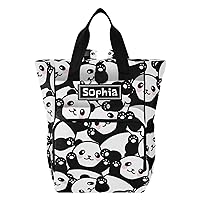Custom Pandas Diaper Bag Backpack Large Travel Diaper Bag Backpack Personalized Nappy Nursing Bag with Stroller Straps for Gift