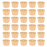 PartyKindom 100pcs Baking Cake Paper Cups Cake Liner Muffin Parchment Muffin Wrappers Paper Cupcake Cups Disposable Paper Cups Cupcake Case Crimping Paper Tray Greaseproof Paper Material