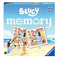 Ravensburger Bluey Mini Memory - Matching Picture Snap Pairs Game for Kids Age 3 Years and Up
