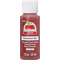 Apple Barrel Acrylic Paint in Assorted Colors (2 oz), 21468, Flamenco Red