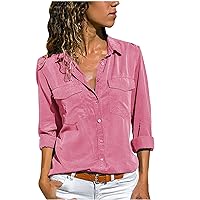 T Shirts for Women Winter Fall High Neck Linen Loose Fit Long Cardigan Plain Tops Shirt Women 2024 Y2K