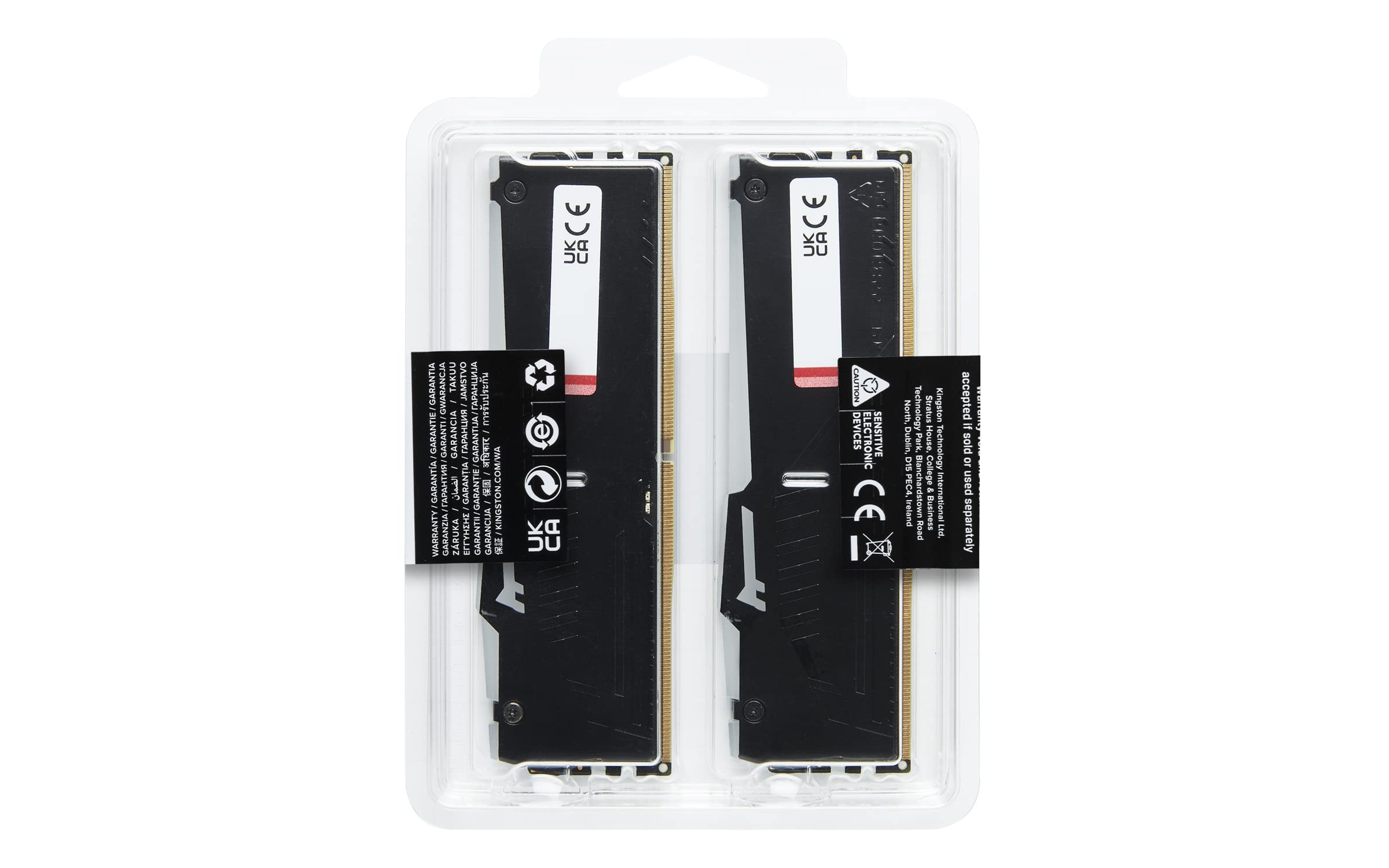 Kingston Technology Kingston Fury Beast RGB 16GB 5200MT/s DDR5 CL40 DIMM Desktop Memory (Kit of 2) | Intel XMP 3.0 | Infrared Sync Technology | Overclocking Stability | KF552C40BBAK2-16