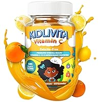 Vitamin C Gummies for Kids with Natural Orange Flavor Chewable Immune Support Supplement Gummy with A, C & E Non-GMO, Dairy-Free, Gluten-Free, Vegetarian Vitaminas para Niños | 60 Servings