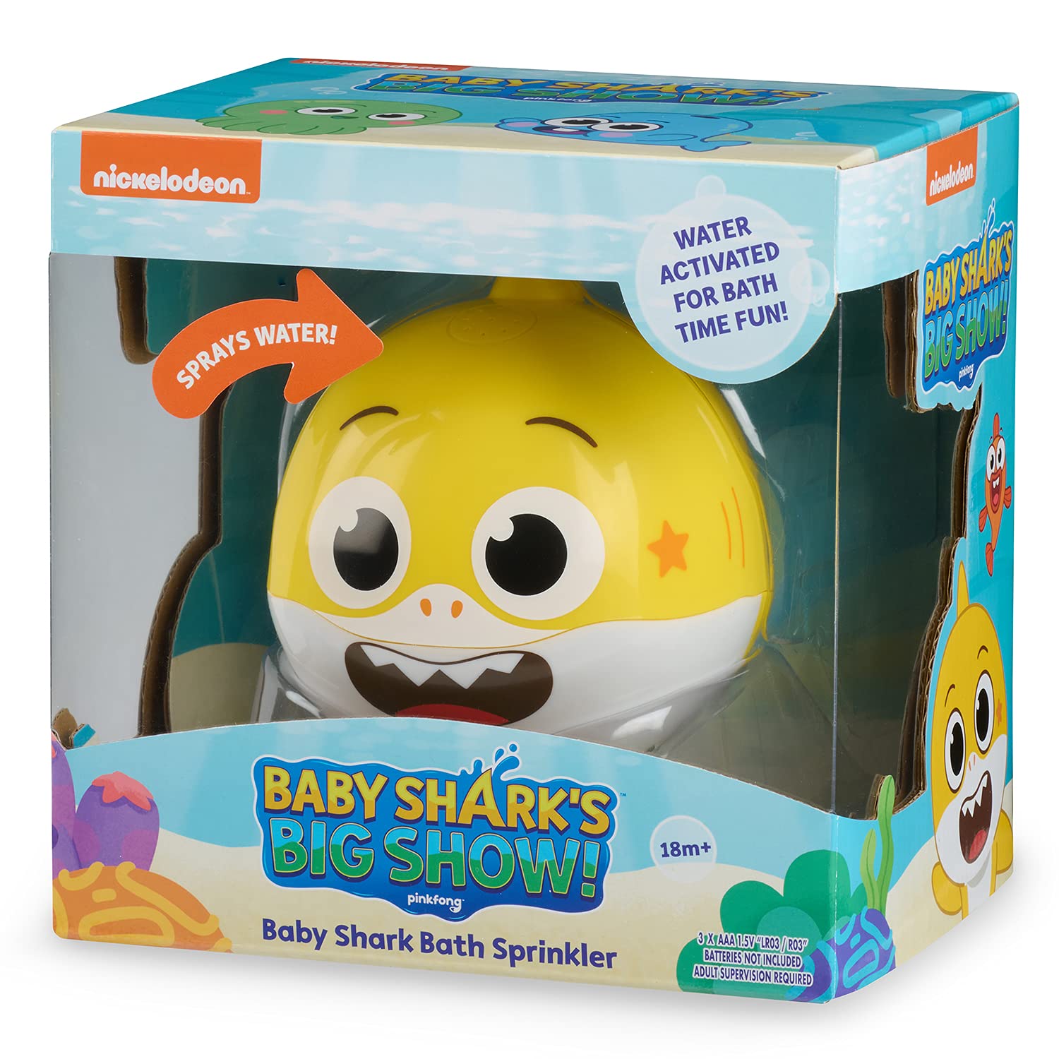 WowWee Baby Shark's Big Show! Bath Sprinkler and Water Toy – Kids Bath Toys