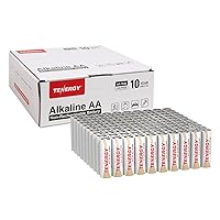 Tenergy 1.5V AA Alkaline Battery, High Performance AA Non-Rechargeable Batteries for Clocks, Remotes, Toys & Electronic Devices, Replacement AA Cell Batteries, 120 Pack