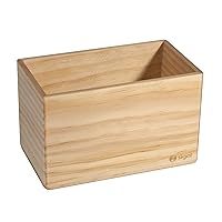 BA401 Storage Box, Beige, 13 X 8 Cm, Solid Wood Pine, Integrated Magnets, for Magnetic Whiteboards and Glass Boards