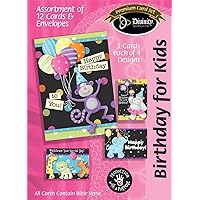 Divinity Boutique Greeting Card Assortment: Birthday for Kids, Party Animals (22685N)