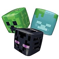 Officially Licensed Minecraft Hostile Mob Head Beach Cubes Pack of 3 16