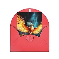 Beautiful phoenix print Greeting Cards Invitation Cards With Envelopes Half-Fold Cardstock Paper For Weddings Birthday Party 4 X 6 Inch