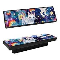 4-Pc,Rectangle Kitchen Cabinet Handles,Knobs for Cabinets and Drawers,Bathroom Cabinet Knobs,Unicorns Cat Rainbow Clouds