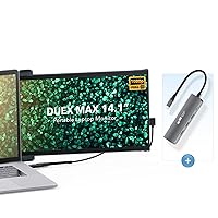 Mobile Pixels Duex Max Portable Monitor with 5-in-1 USB C Hub, 14.1