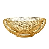 Fruit Tray Living Room Household Nordic-Style Simple Iron Art Basket Tea-Table Creative-Fruit Basin Household Snack-Tray Fruit Baskets For Family With Banana Hanger Gift Birthday Stand For Kitchen Cup