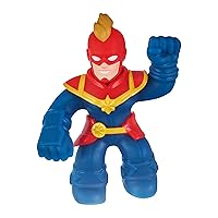 Heroes of Goo Jit Zu Marvel Hero Pack. Captain Marvel Squishy 4.5-Inch Tall. Ideal Christmas/Birthday Present for Boys. Superhero Toy. Ages 4 Years+, Blue (41487)