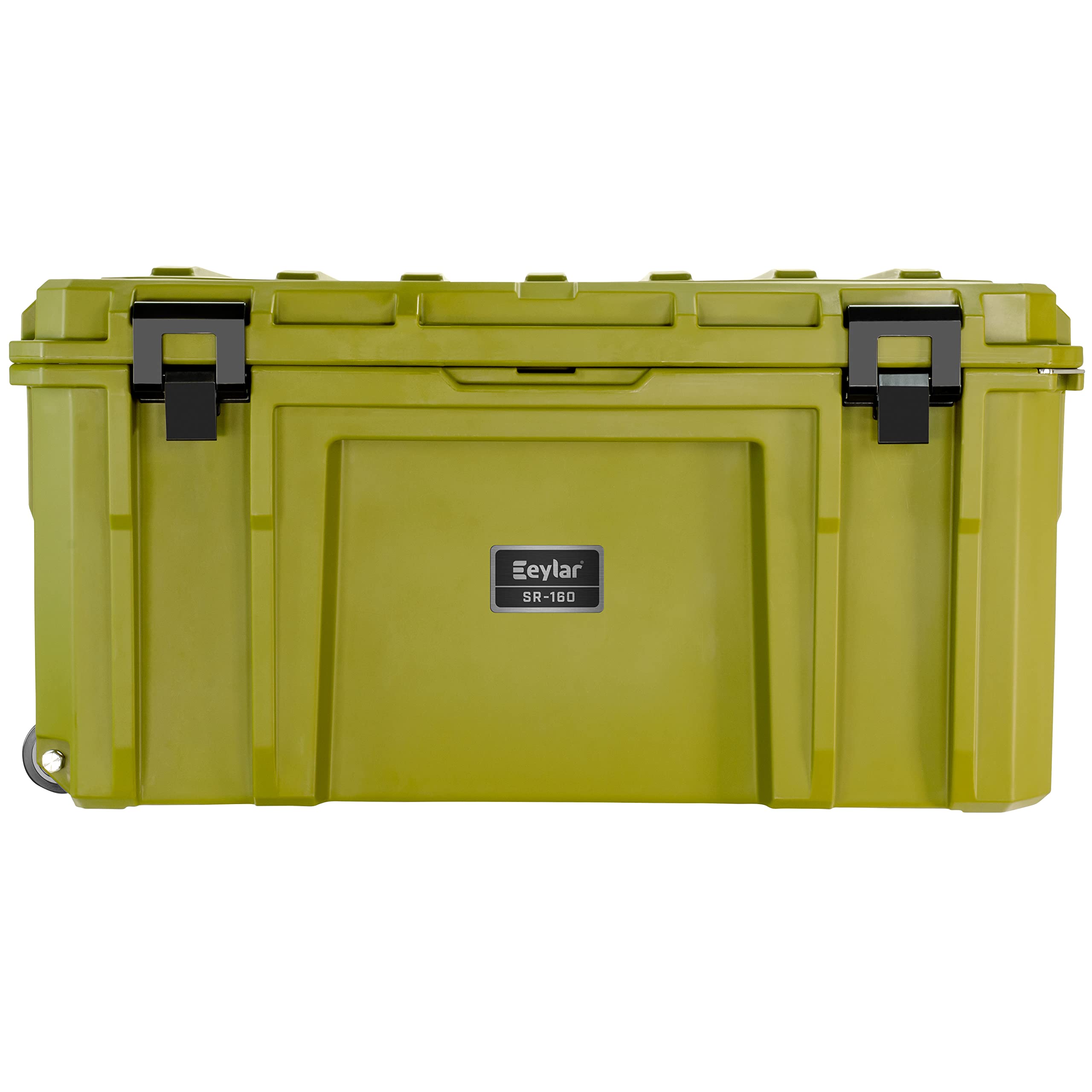 SR-160 XL Crossover Overland Roller Cargo Case, Equipment Hard Case, Roto Molded, Stackable with Pad-Lock Hasp, Strap Mountable, TSA Standard, IPX4 Rated, 160 Liters (Green)