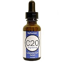 C20 HAND CRAFTED 20% L-Ascorbic Acid Brightening Serum. 1 Fluid Ounce. Made Fresh When Ordered