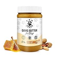 Dawg Butter, All Natural Peanut Butter Dog Treats, Dog Peanut Butter for Puppies & Senior Dogs, Delicious Peanut Dog Treat Paste, Non-GMO Dog Birthday Treats, No Xylitol (Original)