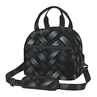Insulated Lunch Bag for Women Men Crosshatch Reusable Lunch Box Lunchbox for Work Travel and Picnic