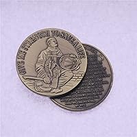 Firefighter Rescue Prayer Challenge Coin Commemorative Coins Collectible Coin Decoration Craft Home Souvenir Gift