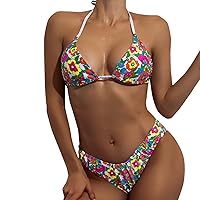 Swimming Suits for Women Bikini Sexy Bathing Suit Shorts Women Push Up Tie Front Back Hook Adjustable Straps