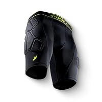 BodyShield Unisex Goalkeeper Sliders 2.0, High-Impact Protection, Sweat-Wicking, UV-Resistant Athletic Undershorts for Soccer & Heavy-Duty Sports | Black | Youth Large