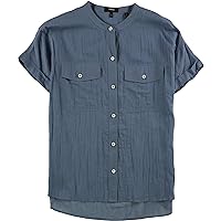 Theory Women's Short Sleeve Rilley Button Front Top