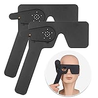 2 Pcs Ophthalmic Eye Occluder with 14 Holes for Ophthalmologists, Orthoptists and Orthoptists Eye Exam Tools (Black)