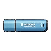 Kingston IronKey Vault Privacy 50 16GB Encrypted USB | FIPS 197 | AES-256bit | BadUSB Attack Protection | Multi-Password Options | IKVP50/16GB