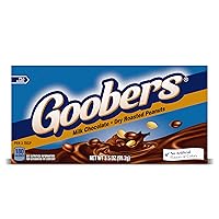Goobers, Roasted Peanuts and Milk Chocolate, Movie Theater Candy Box, Bulk 15 Pack