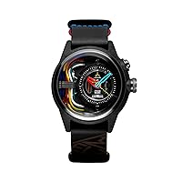 Carbon Z - Men’s Watch with Patented LED Lighting System, Swiss Designed, Stainless Steel Case, Leather Strap