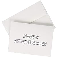 10 Piece Foil Stamped Happy Anniversary Cards, Purple