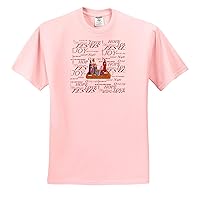 3dRose Image of Nativity Scene, Word of Christmas, Red - T-Shirts (ts_340648)