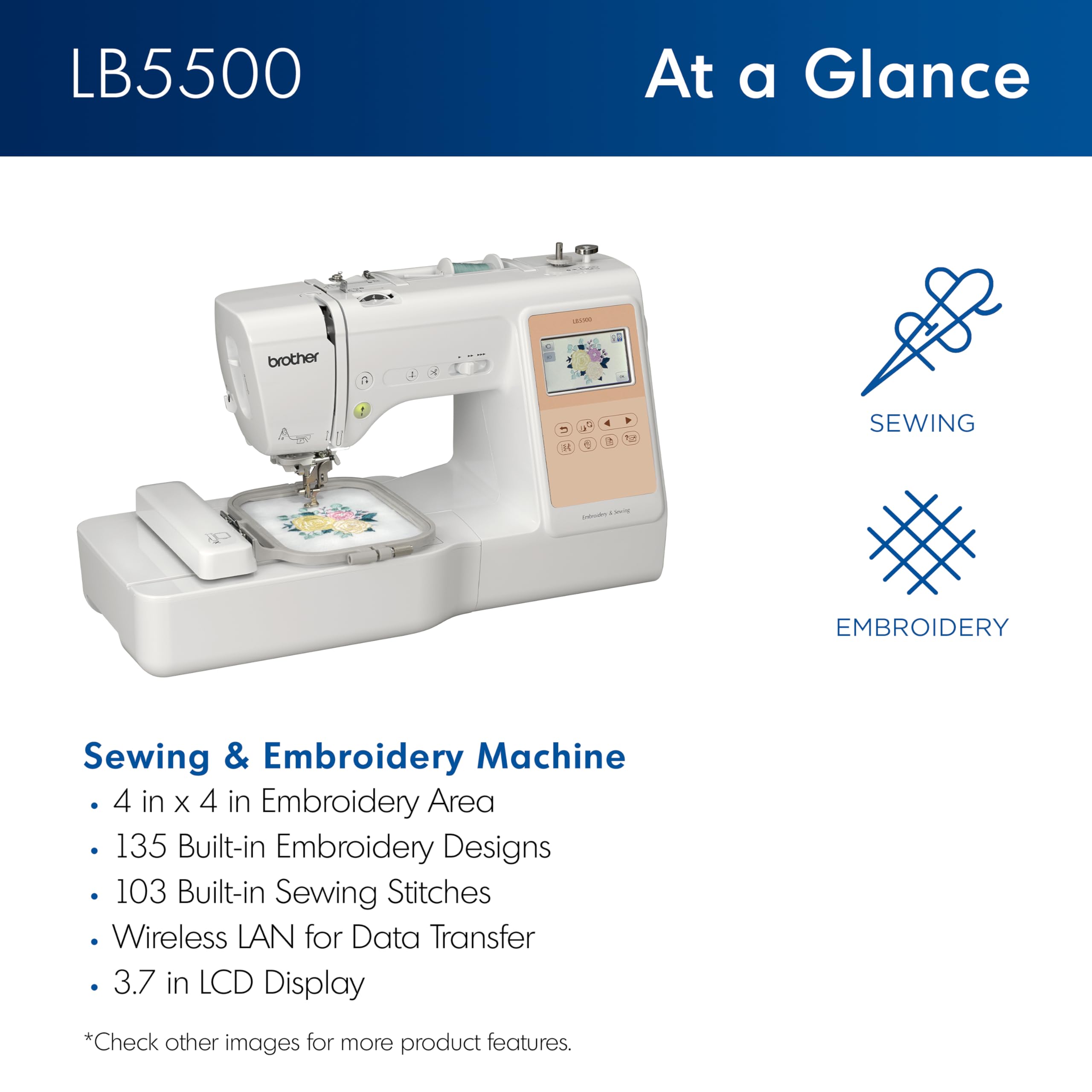 Brother LB5500 Combo Sewing & Embroidery Machine