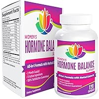 2-Month Women's Hormone Balance Support Supplement (All-in-1 Formula) with 11 Active Ingredients - Natural Herbal Extracts - Women’s Hormonal Health Formula - Easy to Swallow - 120 Capsules