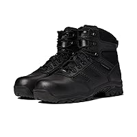 Thorogood Deuce 6” Waterproof Side-Zip Black Tactical Boots for Men and Women with Composite Safety Toe, Full-Grain Leather, and Slip-Resistant Outsole; BBP & EH Rated
