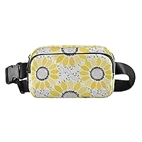 Sunflowers Floral Belt Bag for Women Men Water Proof Belt Bags with Adjustable Shoulder Tear Resistant Fashion Waist Packs for Walking