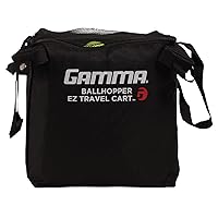 GAMMA Sports EZ Travel Cart Pro, Ball Hopper with Premium Carry Case, Holds 120 Pickleball Balls or 150 Tennis Balls, Compact Cart Bag, Tennis, Pickleball, Racquet Sports Equipment, BEZTB00