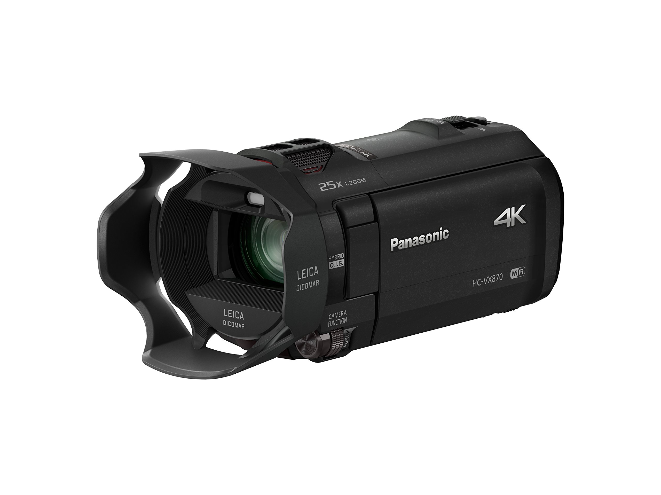 Panasonic HC-VX870K 4K Ultra HD Camcorder, Twin Video (PIP) WiFi from Smartphone Capture Feature (Black)