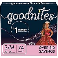 Goodnites Bedtime Pants for Girls, Small/Medium, 74 Count
