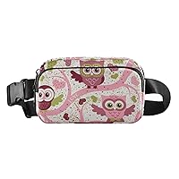 Owl Fanny Pack for Women Men Belt Bag Crossbody Waist Pouch Waterproof Everywhere Purse Fashion Sling Bag for Outdoor Travel