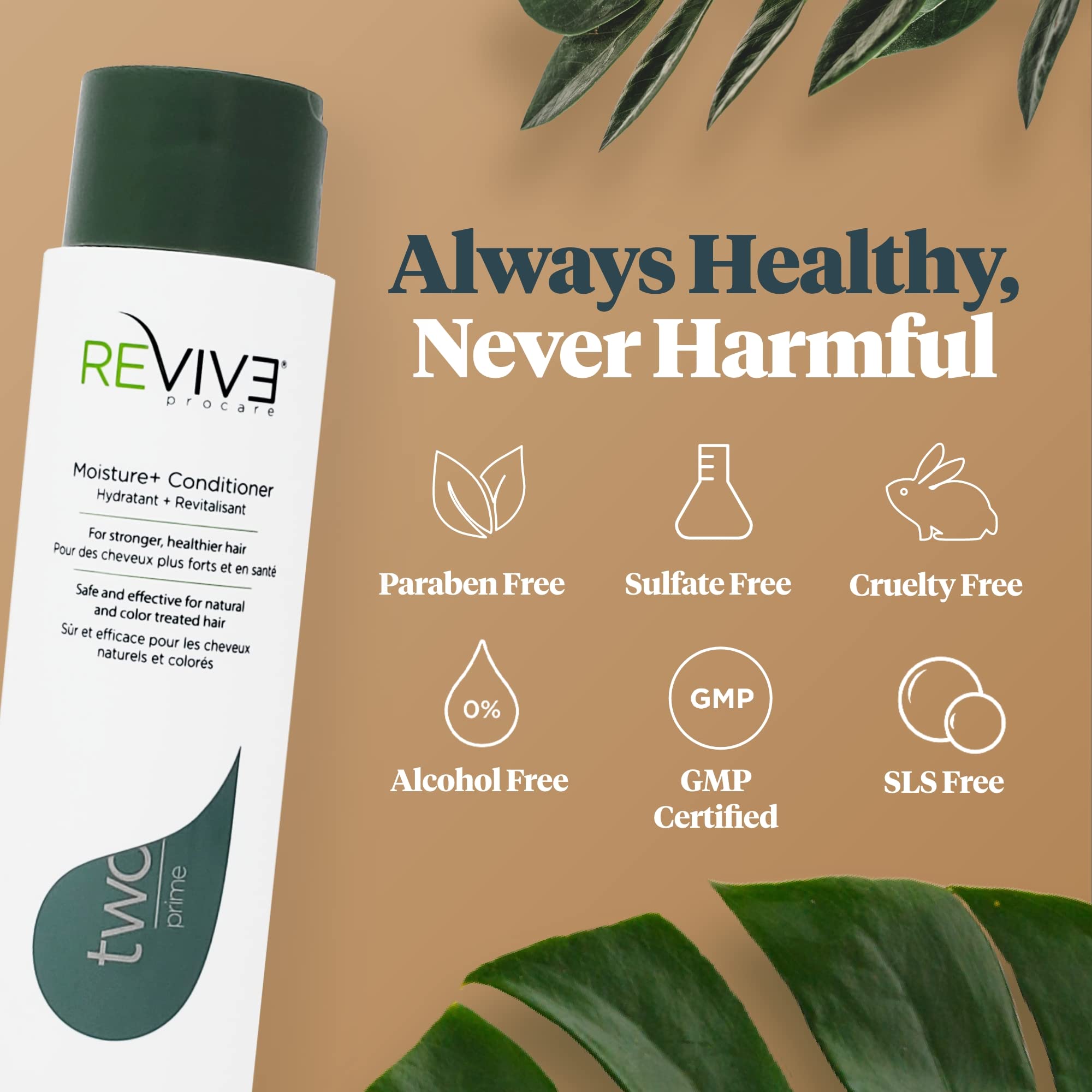 Revive Procare Prime Moisture & Hair Conditioner – Color Safe Conditioner For Healthy Scalp & Hair – Volumizing Hair Products To Reduce Breakage & Frizz – Hair Care Products For Women & Men (12 oz)